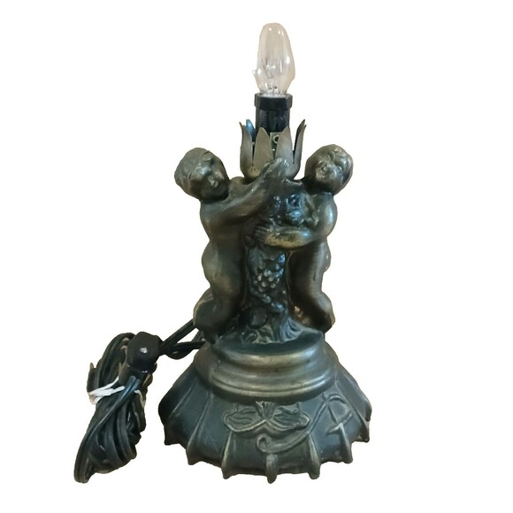 Vintage Torch Lamp Table Meyda 